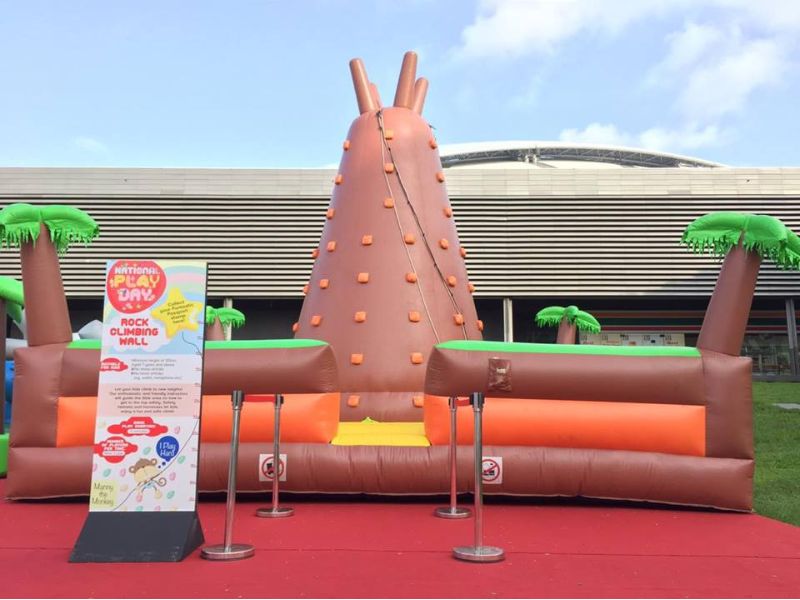 Rock climbing inflatable rental for events Singapore